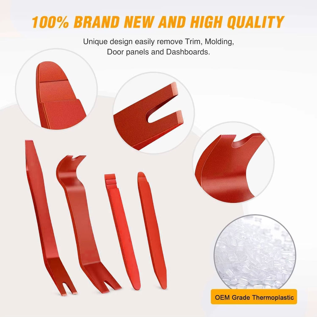 Trim Removal Tool Kit 5-Piece Nylon No-Scratch Pry Set for Car Panels – image 2