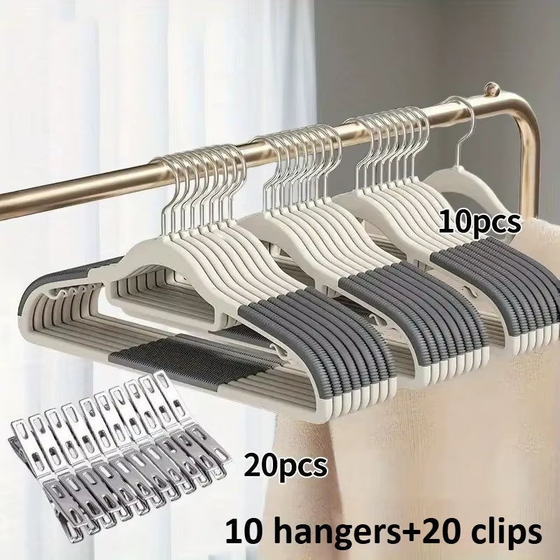 Velvet Hangers - 10 Pack Non-Slip with 20 Clips – image 8