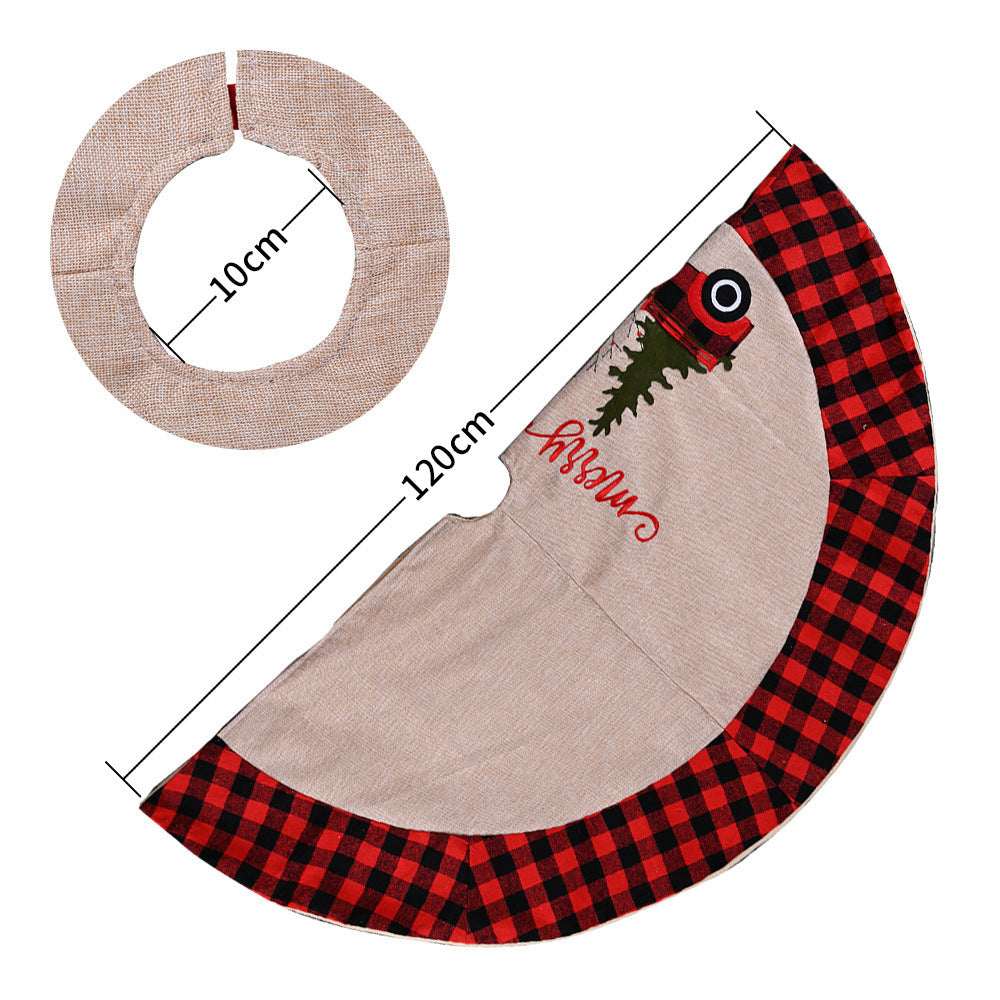 Christmas Tree Skirt – Linen Look, 47 in (120 cm) Diameter – image 3