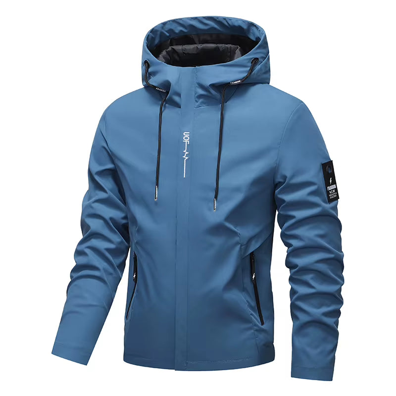 Oilfield Softshell Work Jacket, Hooded Water-Resistant Windbreaker – image 4