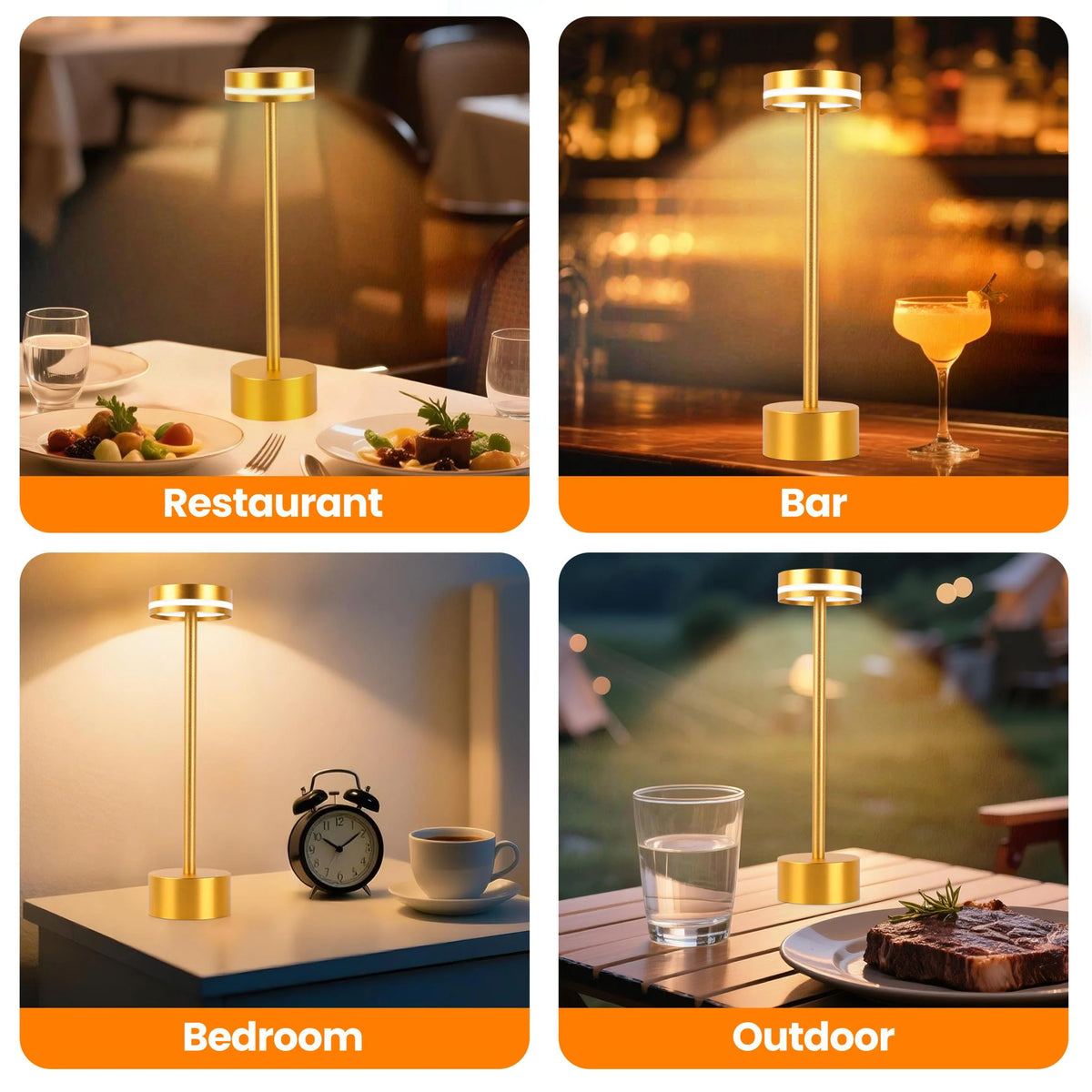Cordless Table Lamp, Rechargeable 5000mAh LED Touch Lamp – image 8
