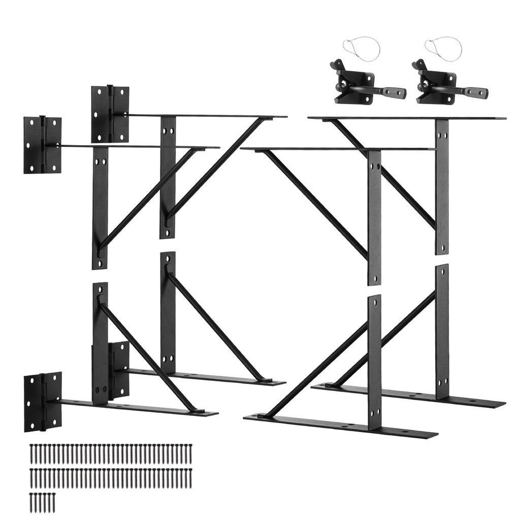 Anti-Sag Gate Corner Brace Kit 2 Sets with Latch and Screws – image 11