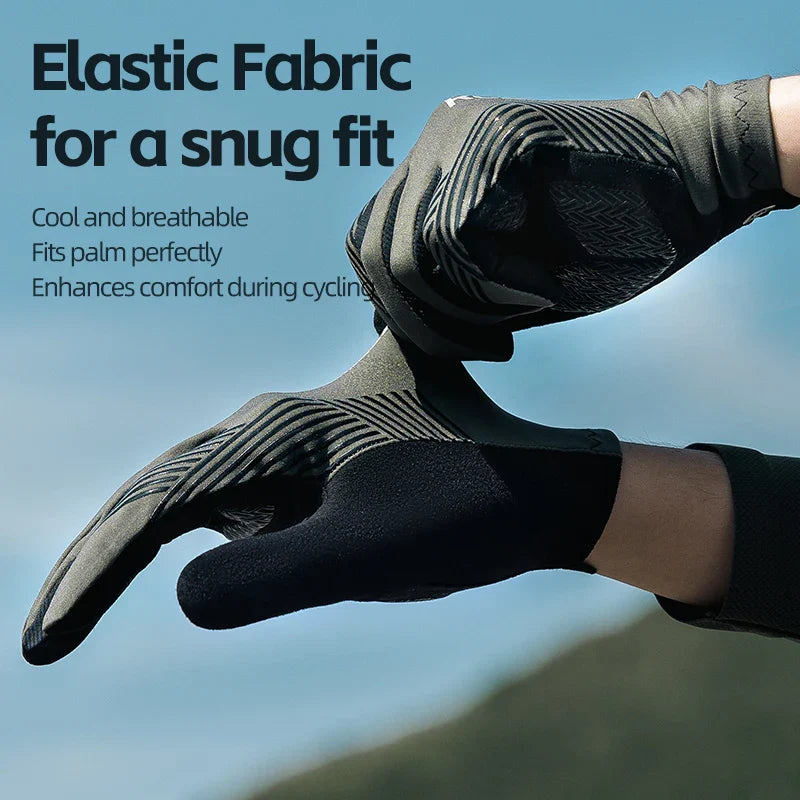 Cycling Gloves, Full Finger Padded Touchscreen Bike Gloves – image 2