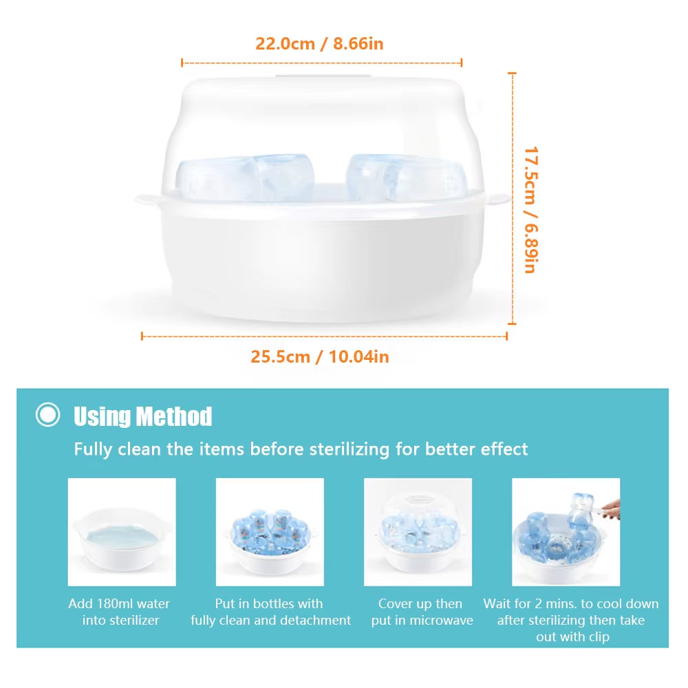Microwave Bottle Sterilizer Case, Holds 6 Baby Bottles – image 5