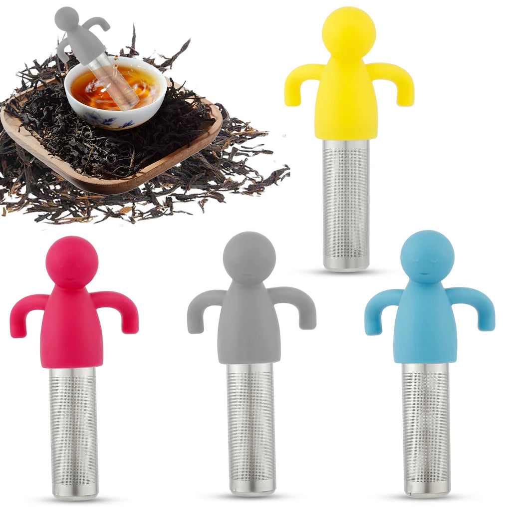 Tea Infuser Set of 4, Fine Mesh Stainless Steel Loose Leaf Strainers – image 7