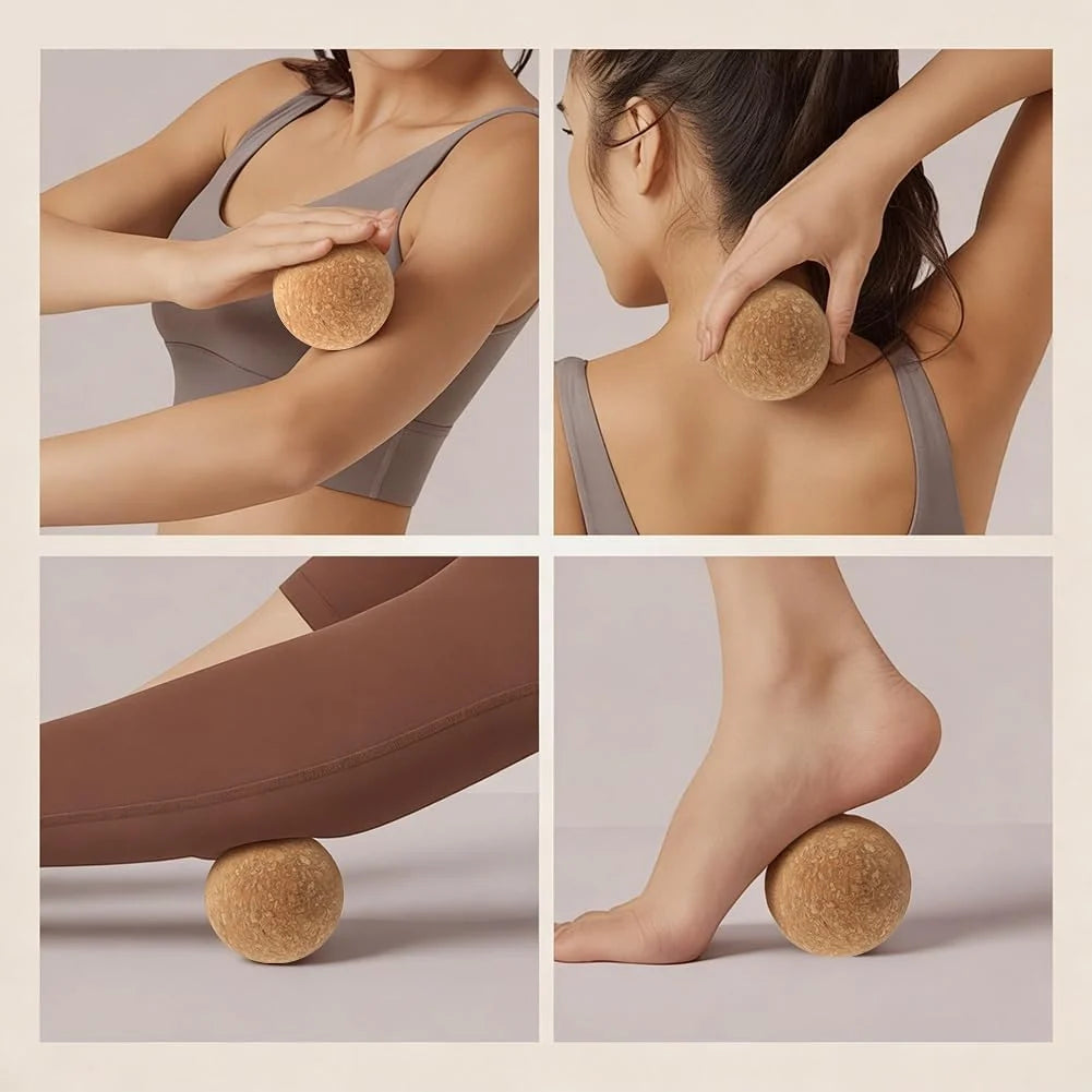 Cork Balance Board Kit with Roller, Massage Ball and Toe Bands – image 8
