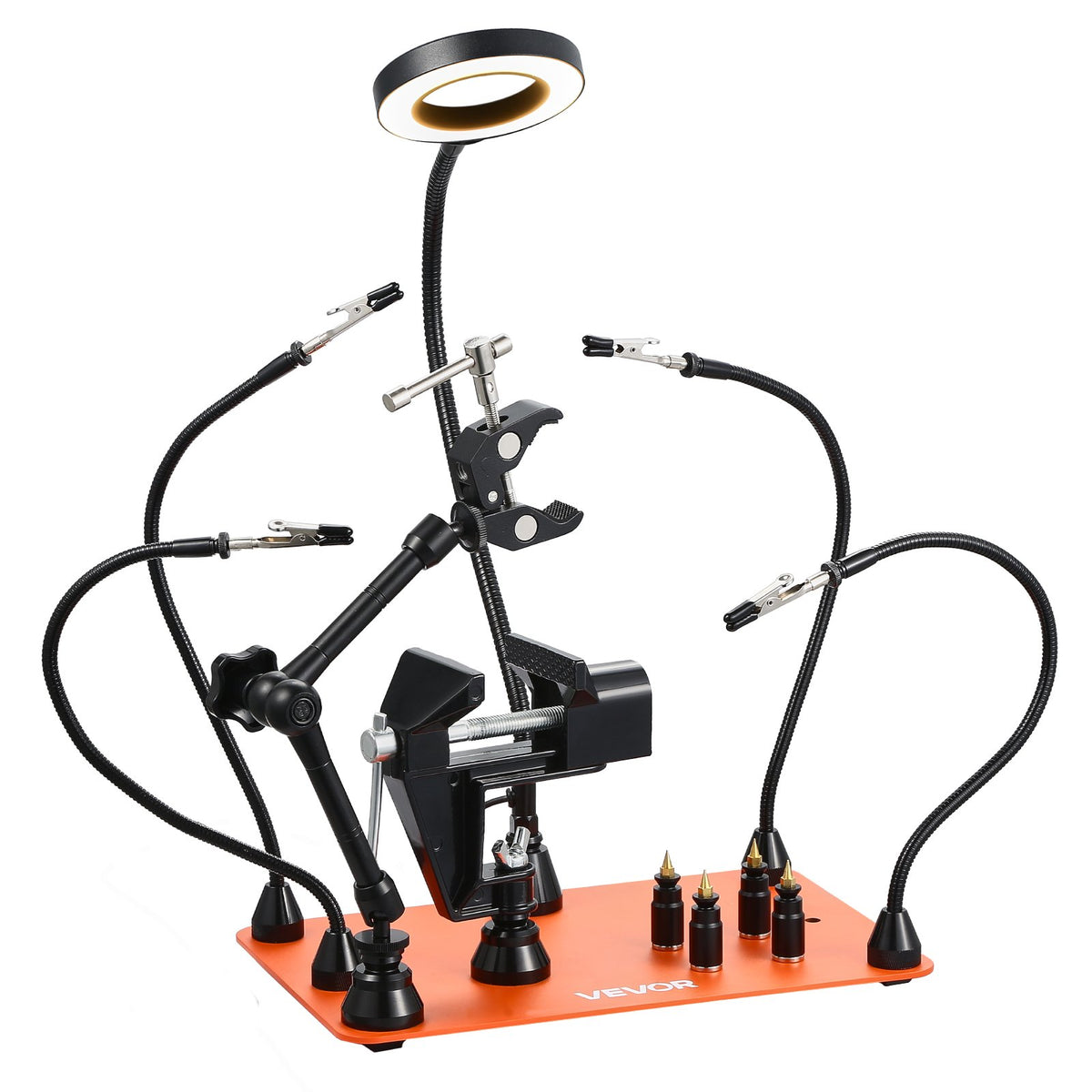 Magnetic Helping Hands Soldering Station with Magnifier Lamp