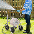 Hose Reel Cart with Storage Basket Holds 300 Ft Garden Hose