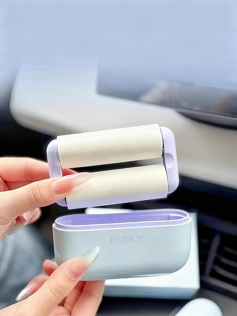 Pet Hair Remover, Reusable Palm-Size Lint Roller with Lid – image 2