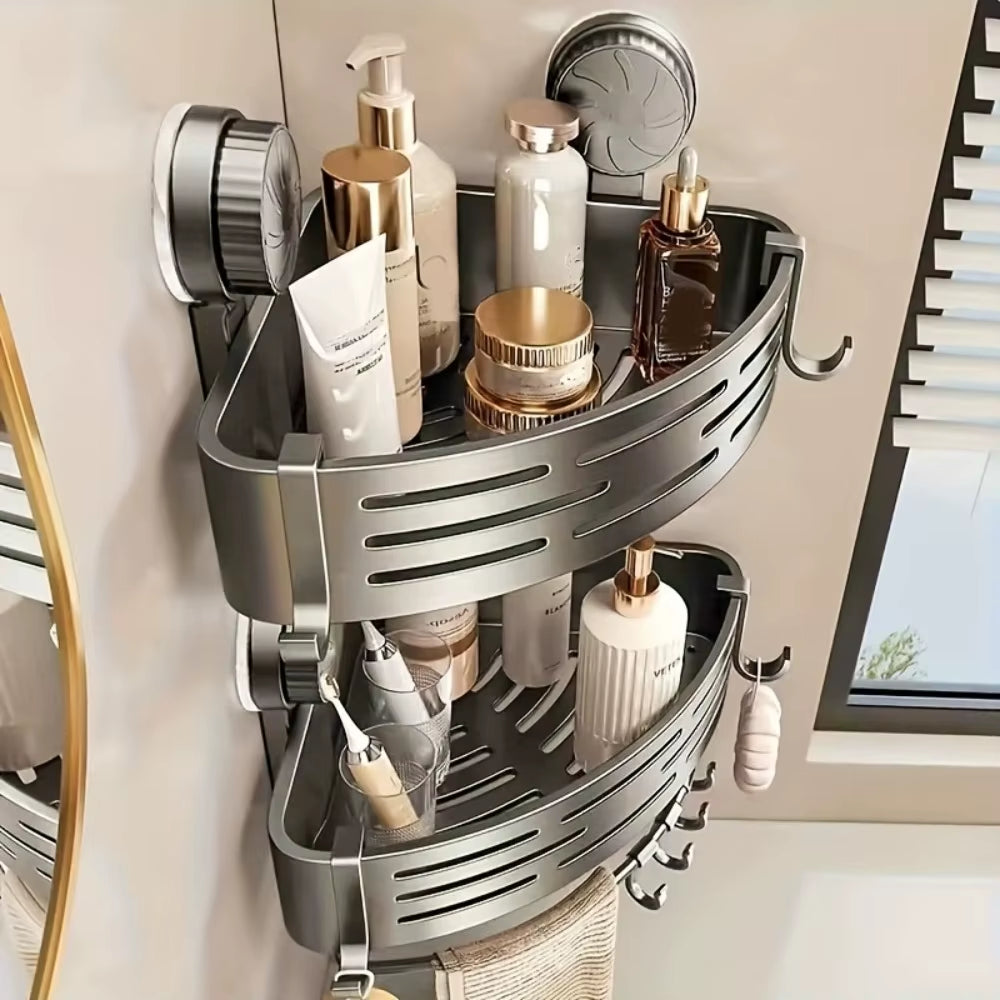 Corner Shower Shelf with Suction Cups, No-Drill Bathroom Caddy – image 5