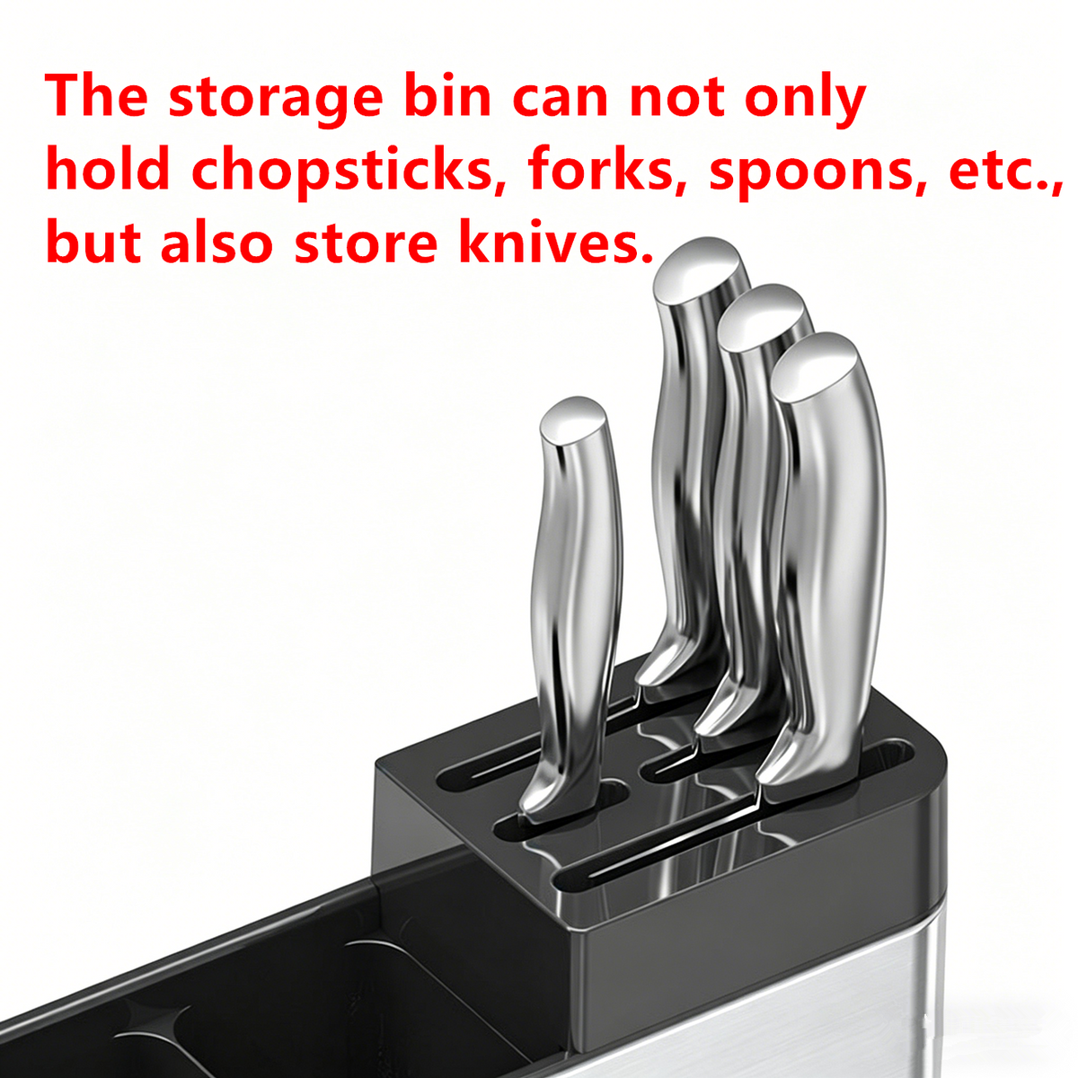 Utensil Holder - 3 Compartment Cutlery Drying Rack – image 2