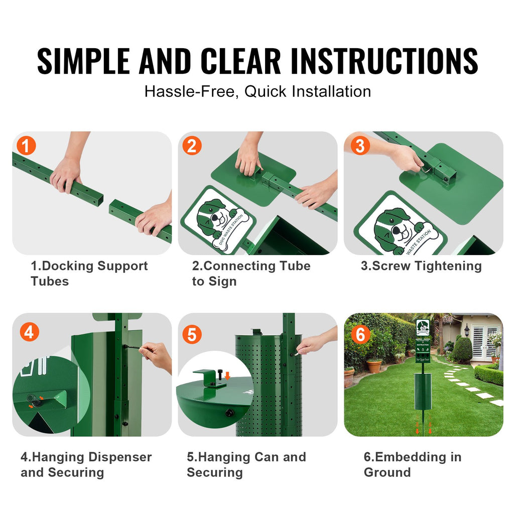 Dog Waste Station 11.5 Gallons Outdoor Dog Poop Station with 600 Bags