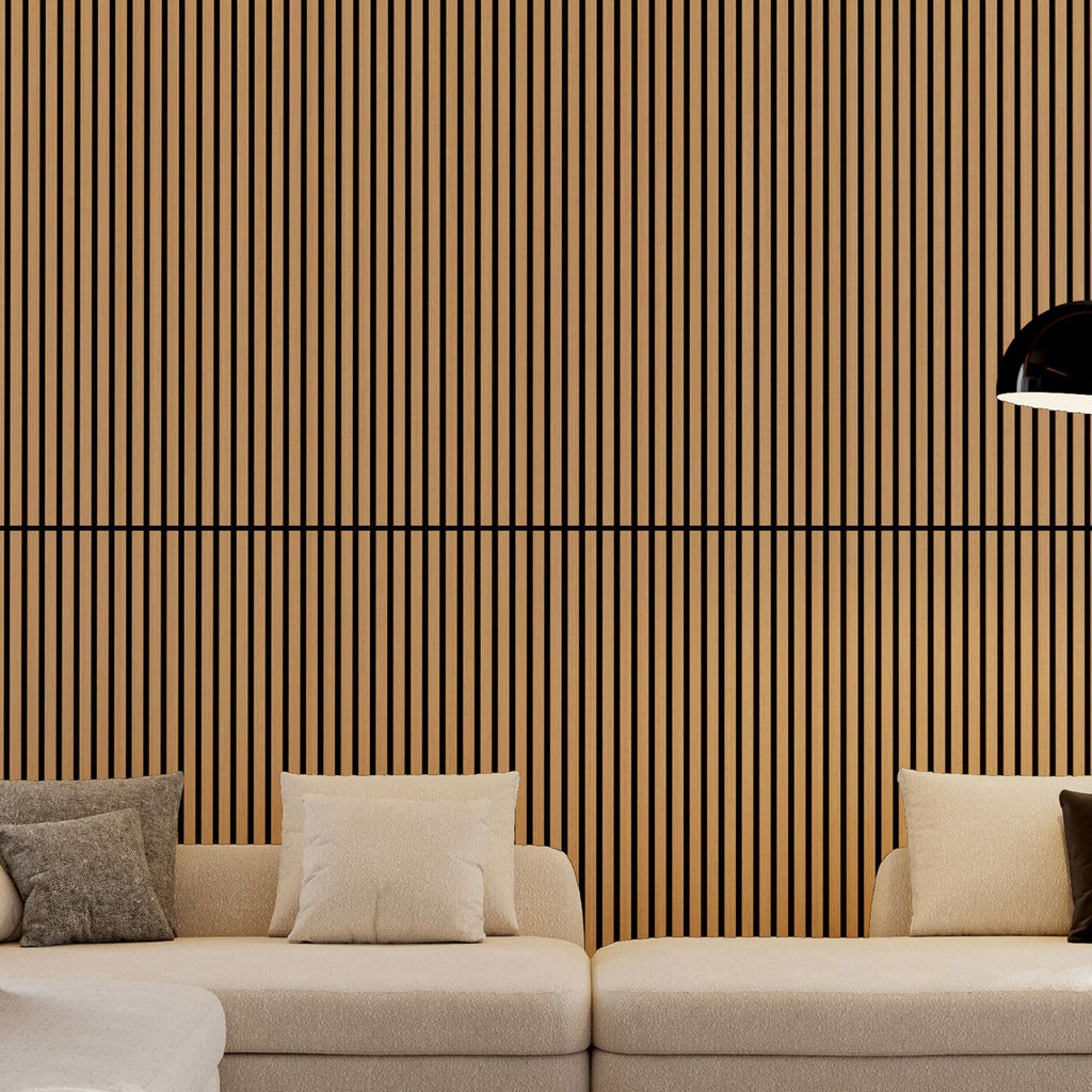 White Oak Fluted Wood Slat Acoustic Panels 45 x 23.6 in, 2 Pack – image 6