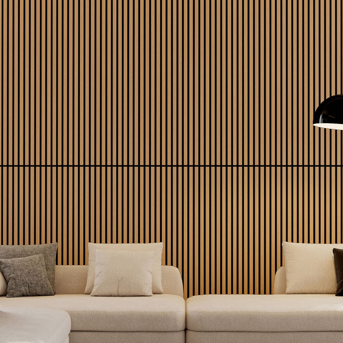 White Oak Fluted Wood Slat Acoustic Panels 45 x 23.6 in, 2 Pack – image 6