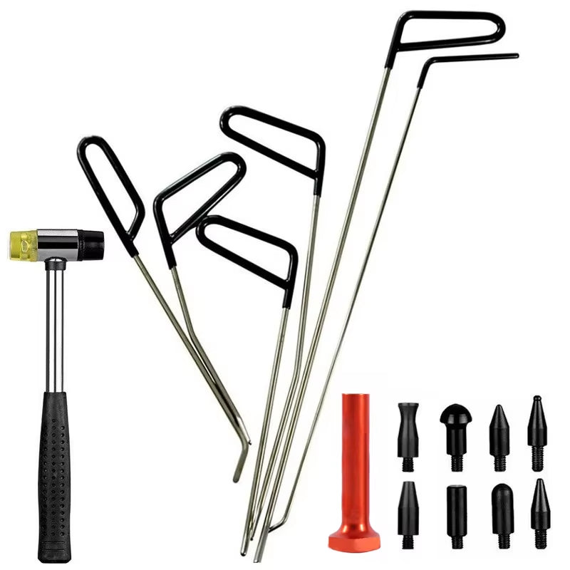 Paintless Dent Repair Rod Kit with Hook Rods, Wedge and Tap Down Pen