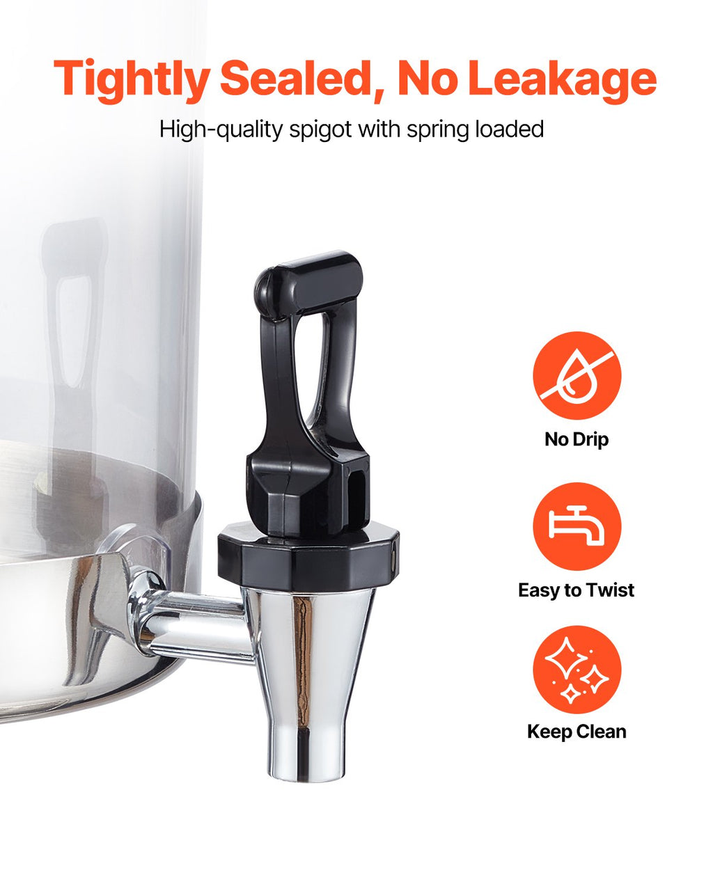 Double Drink Dispenser, 2 x 2.1 Gallon Beverage Dispenser with Drip Tray – image 6