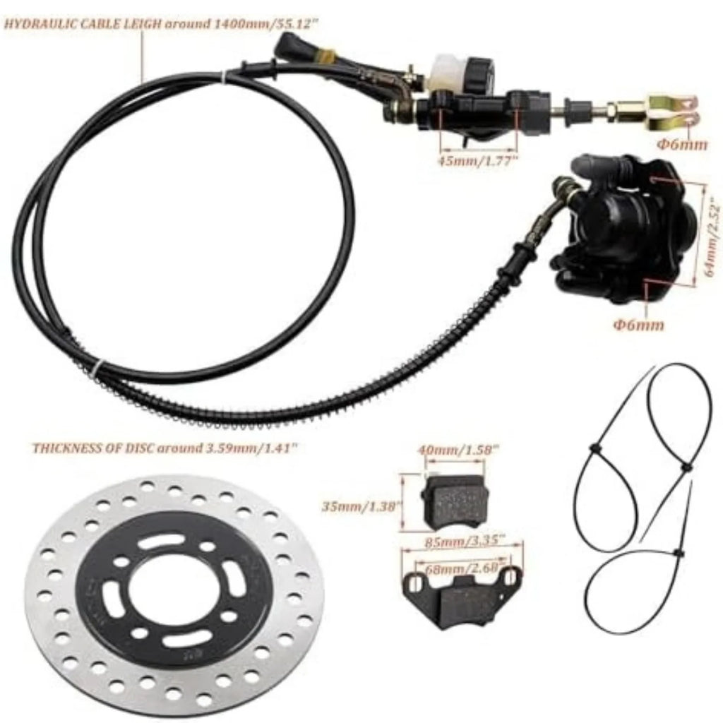 Go Kart Hydraulic Rear Disc Brake Kit for 50-250cc Karts and ATVs – image 6
