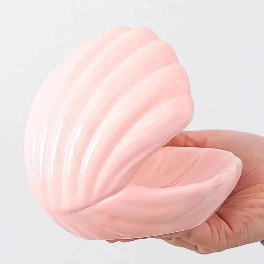 Pink Shell Jewelry Box - Ceramic Ring Dish with Lid – image 7