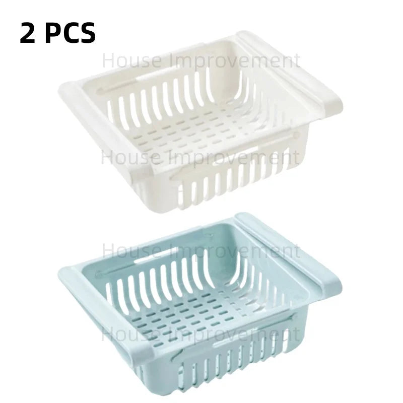 Adjustable Fridge Organizer Shelf – Expandable Storage Rack – image 9