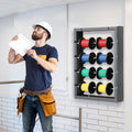 Wall Mounted Wire Spool Rack, 4 Rods, 150 lb Capacity
