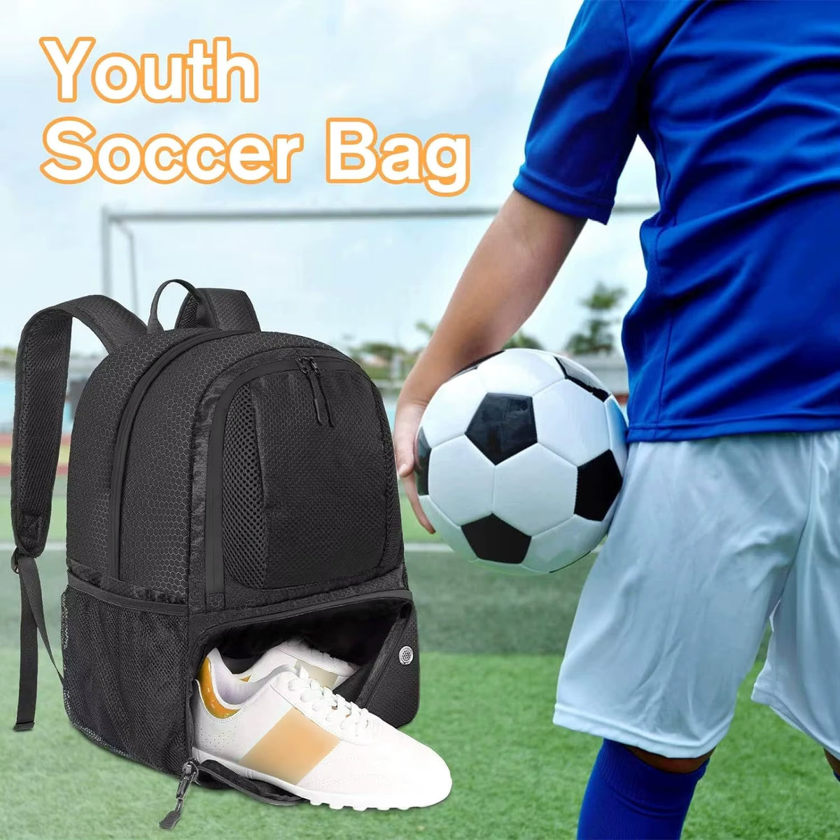 Waterproof Sports Ball Backpack for Football, Basketball, Volleyball – image 7