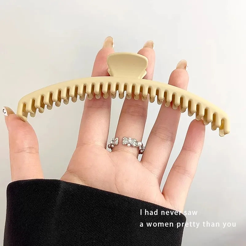 Hair Claw Clip Long Slim Solid Color for Thick Hair – image 10