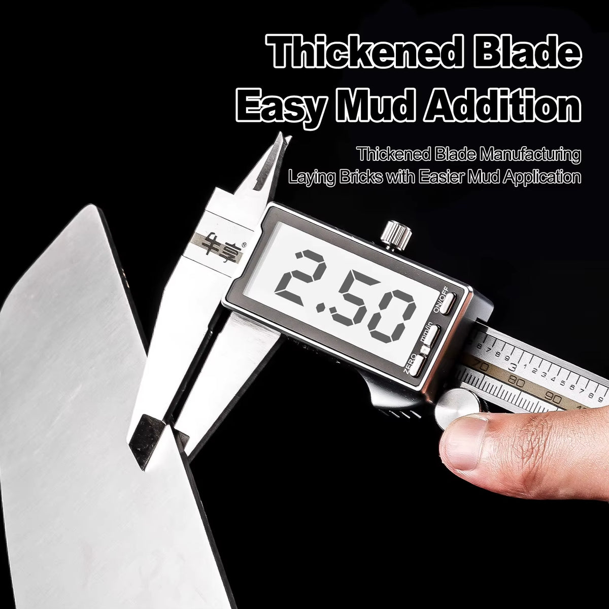 Masonry Brick Cutter Trowel, Double-Sided Stainless Steel Bricklayer Tool