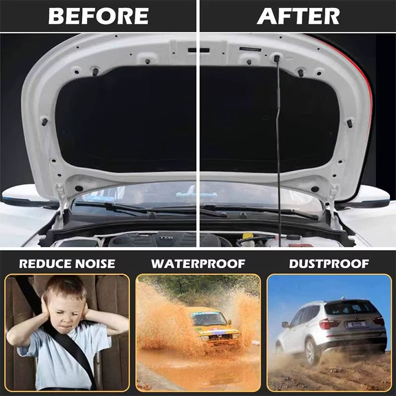 Car Door Seal Strip - B Type Rubber Weatherstrip for Noise Insulation