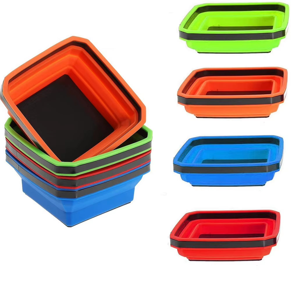 Magnetic Screw Tray 4.5" - Collapsible Silicone Parts Bowl – image 2