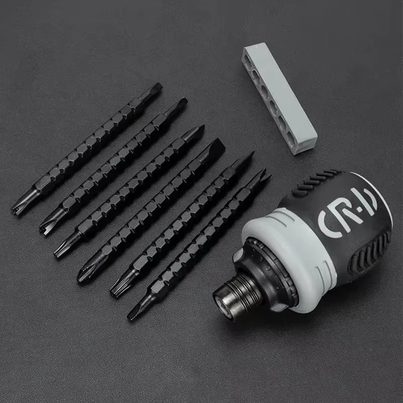 Ratcheting Screwdriver 13-in-1 - Multi-Bit Phillips & Slotted Driver – image 7