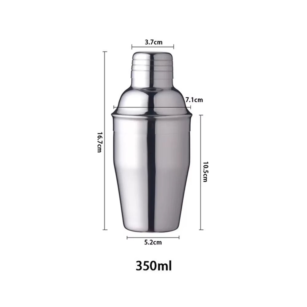 Cocktail Shaker, Stainless Steel with Built-In Strainer