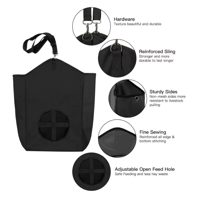 Slow Feed Hay Bag for Goats, Horses & Sheep, Hanging – image 4