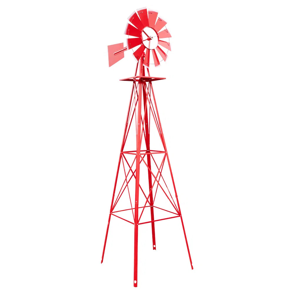 Decorative Garden Windmill 8 Ft, Steel Yard Windmill with Ball Bearing – image 13