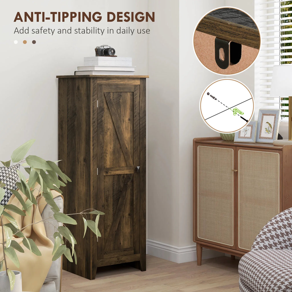 Pantry Cabinet 48 Inch with Barn Door, Farmhouse Kitchen Storage – image 7
