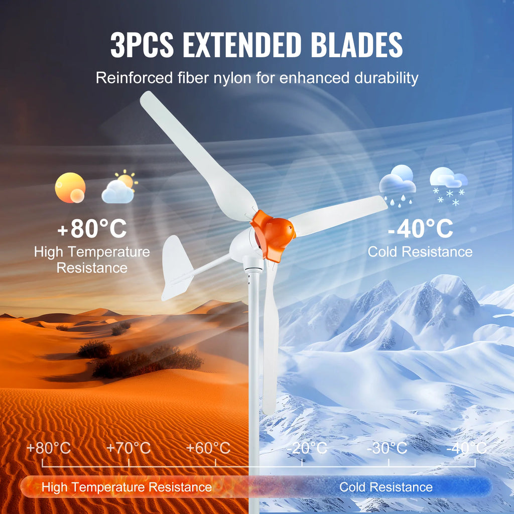 Wind Turbine Generator Kit 800W 12V with MPPT Controller – image 5