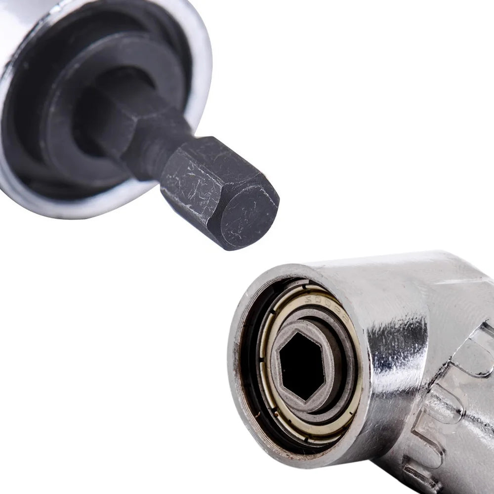 105 Degree Right Angle Drill Attachment - Screwdriver Bit Extension Adapter