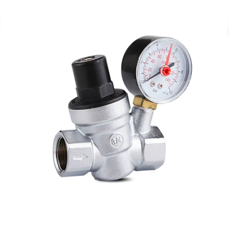 Plumbing Brass Water Pressure Regulator Valve with Gauge