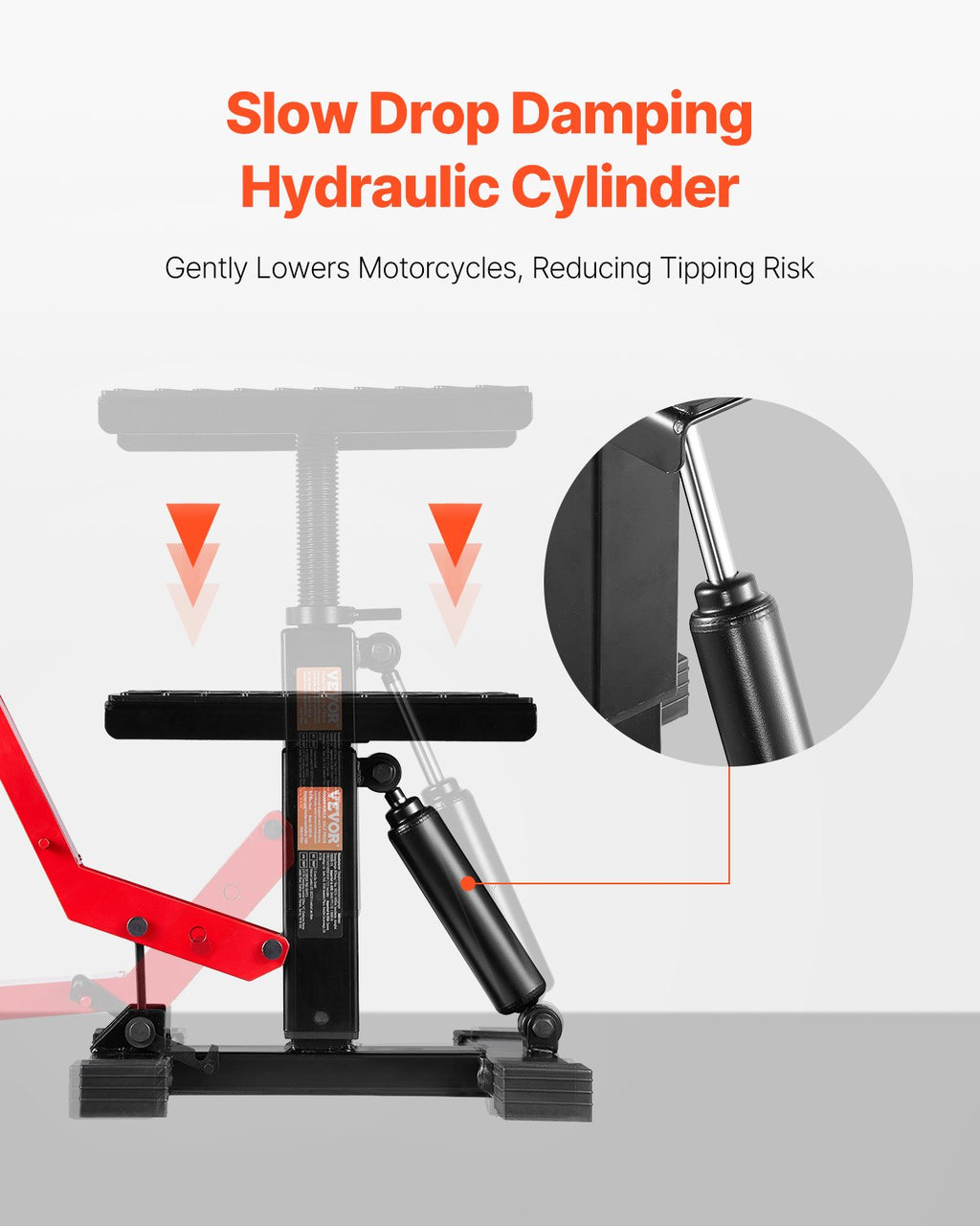 Hydraulic Dirt Bike Lift Stand 1200 Lb, Adjustable 9.8 to 18.3 Inch