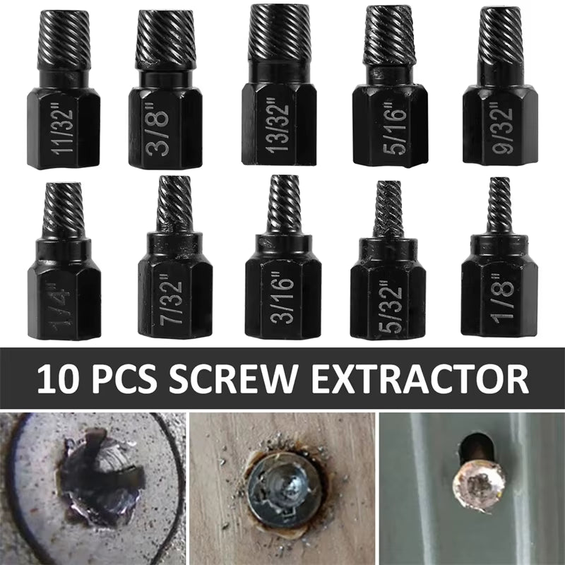Bolt Extractor Set 10-Piece, Damaged Nut and Screw Remover – image 3