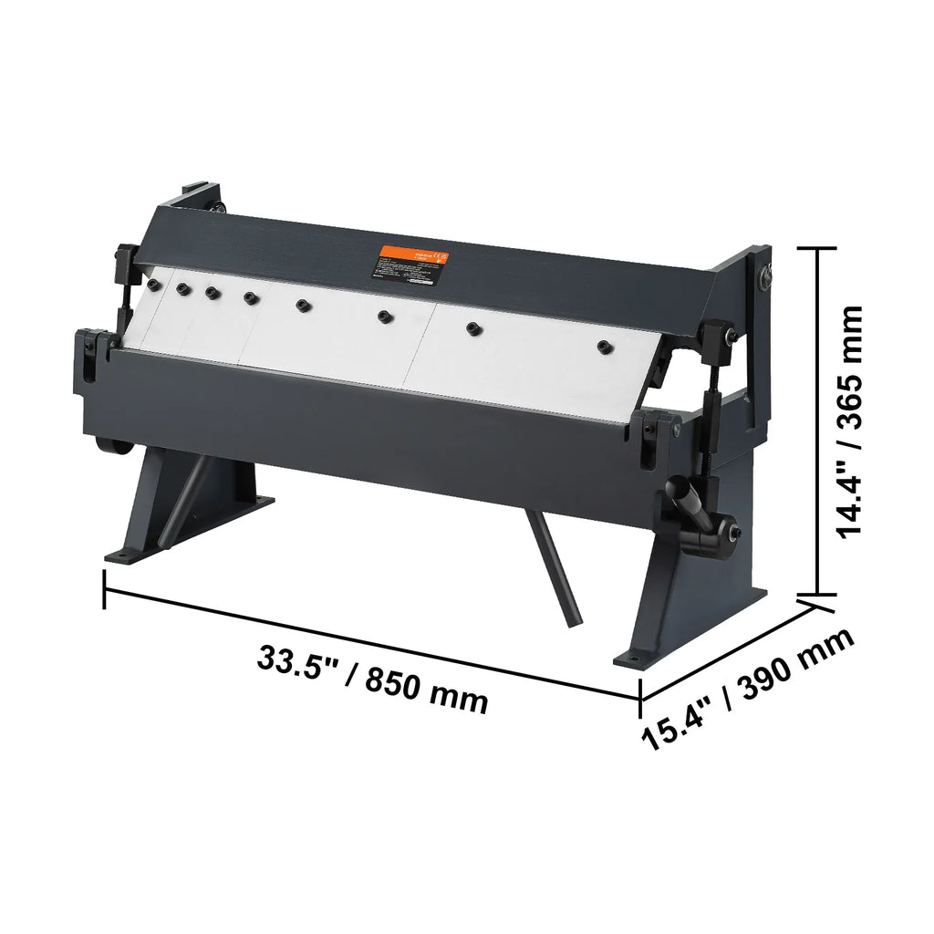 Box and Pan Brake 24 in Sheet Metal Bender, 20 Gauge Steel Capacity – image 8