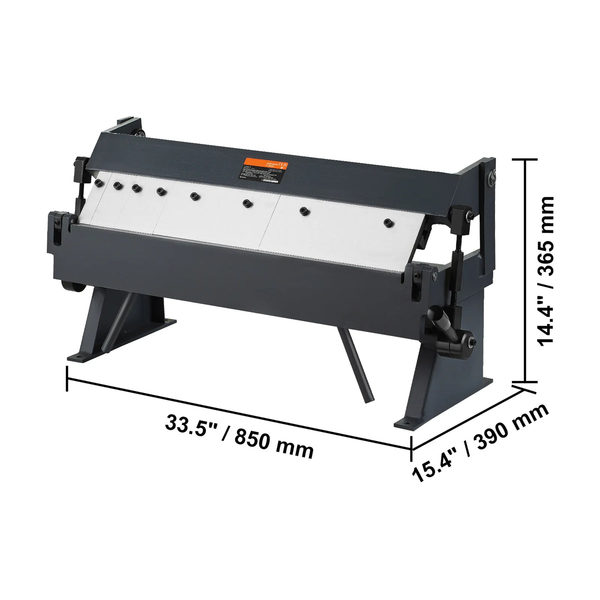 Box and Pan Brake 24 in Sheet Metal Bender, 20 Gauge Steel Capacity – image 8