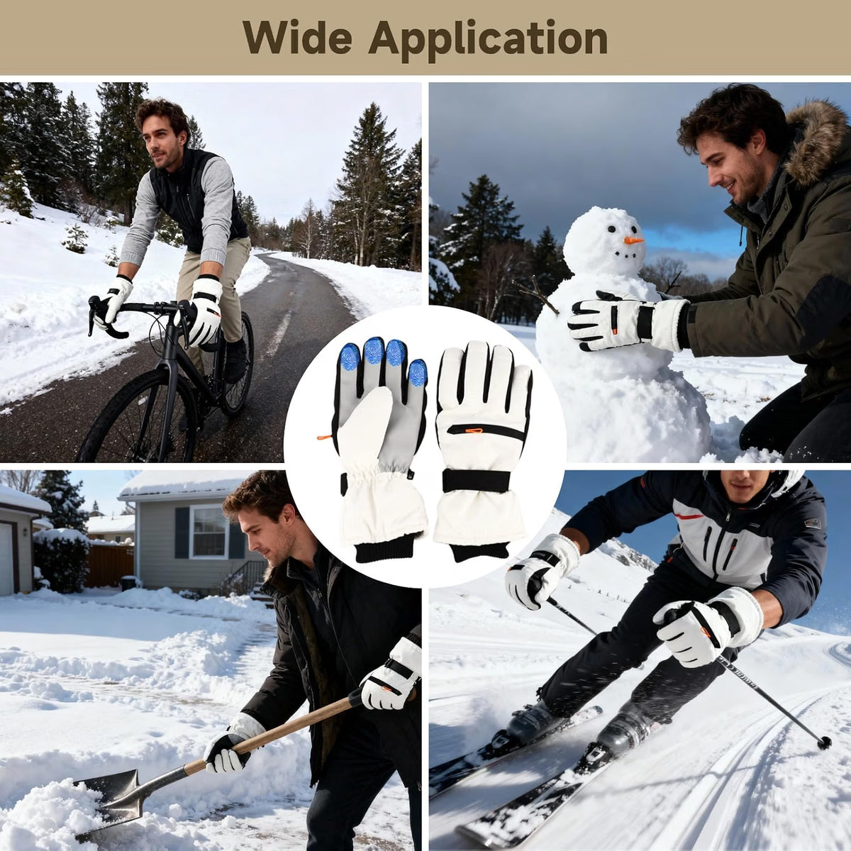 Winter Ski Gloves – Waterproof Touchscreen Fleece-Lined Gloves – image 2
