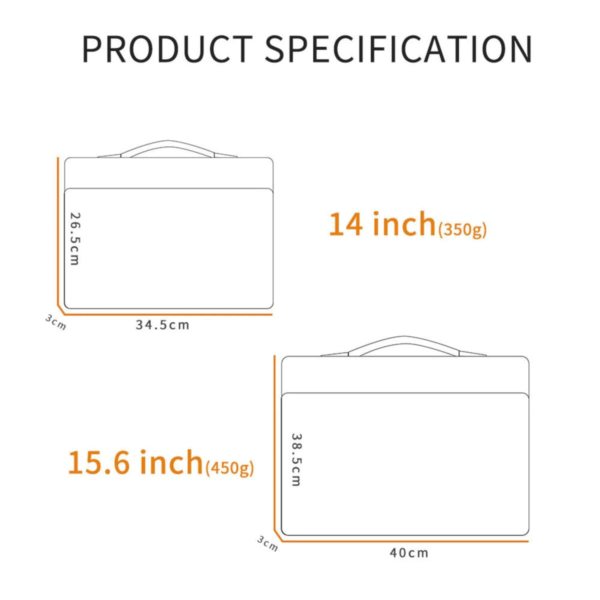 Water-Resistant Laptop Sleeve with Handle and Accessory Pocket – image 4