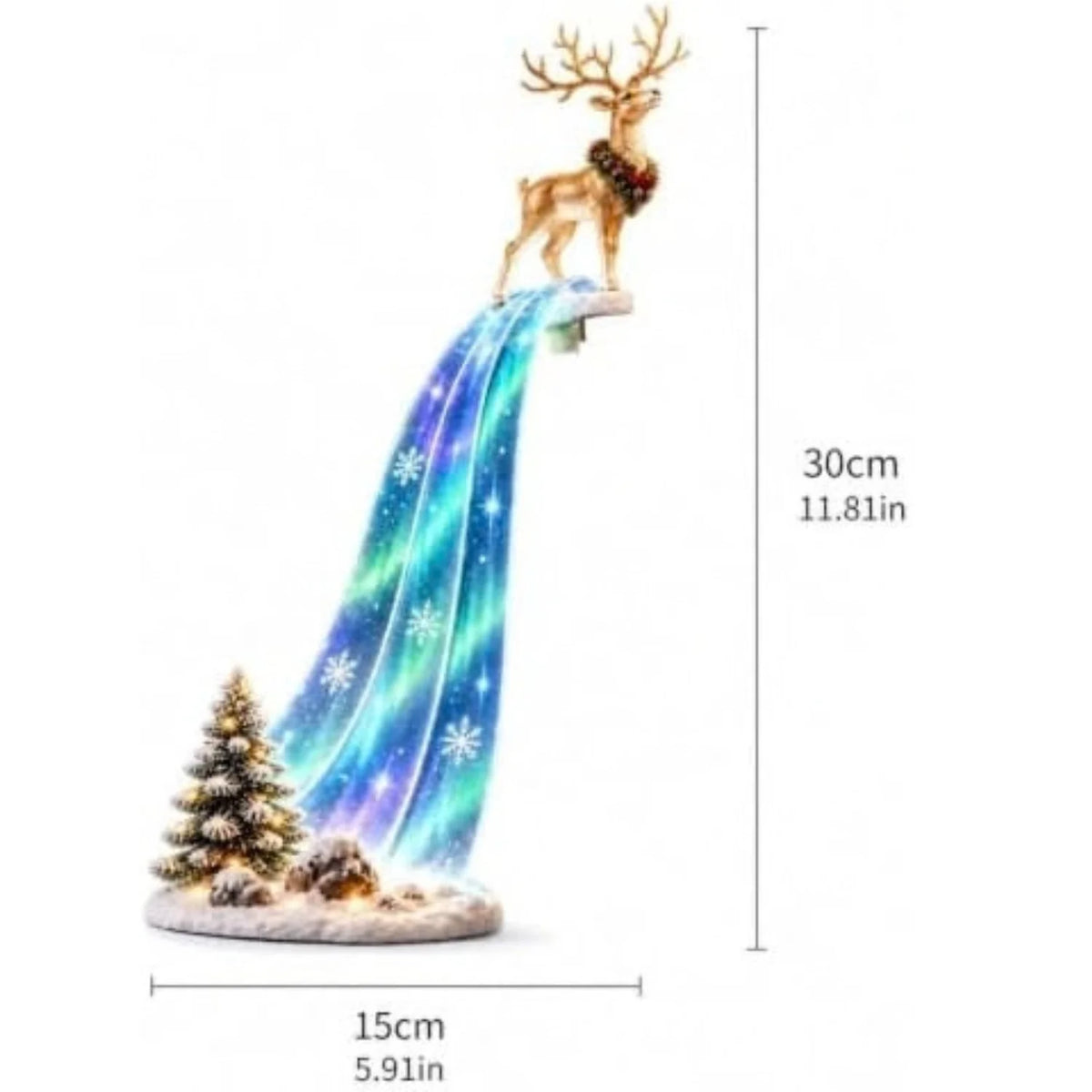 Lighted Reindeer Christmas Shelf Sitter Scene Decor – image 7