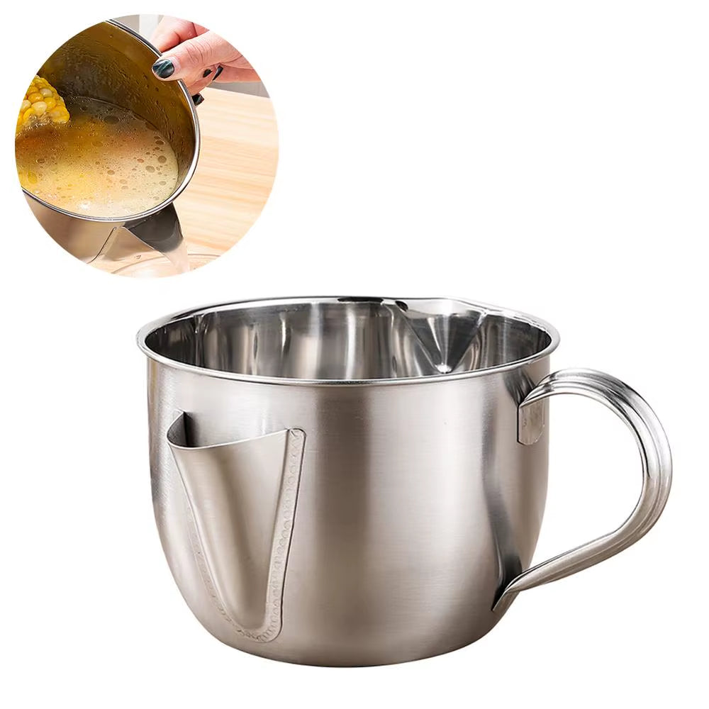 Gravy Fat Separator – 1000 ml Stainless Steel Soup Strainer Cup – image 6