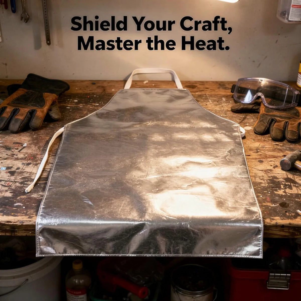 Welding Heat Proof Aluminized Safety Apron 38 x 25 in