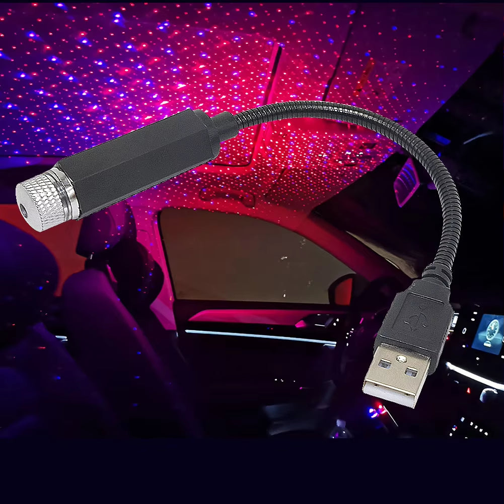 Car Roof Star Projector - USB Galaxy Night Light for Car Interior & Room