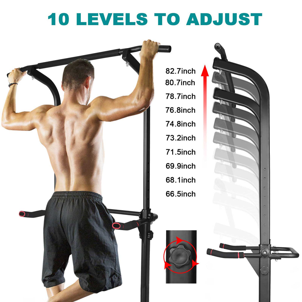 Power Tower Pull Up Dip Station – Adjustable with Sit-Up Bench – image 3