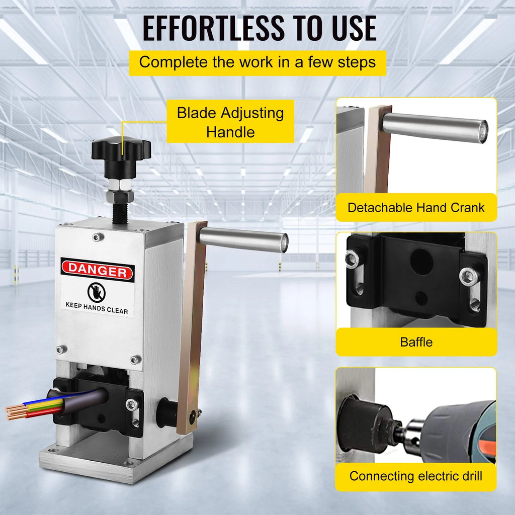 Manual Wire Stripping Machine for 0.06-0.98 in Cable, Hand Crank – image 6