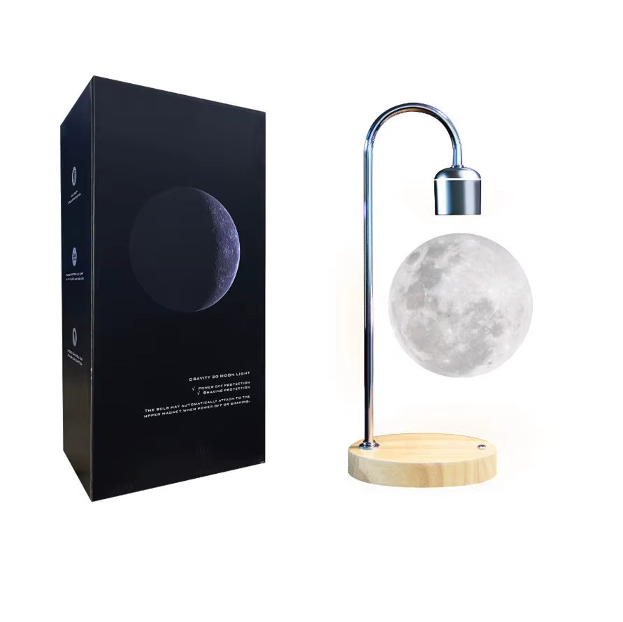 3D Floating Moon Lamp - Magnetic Levitation LED Night Light